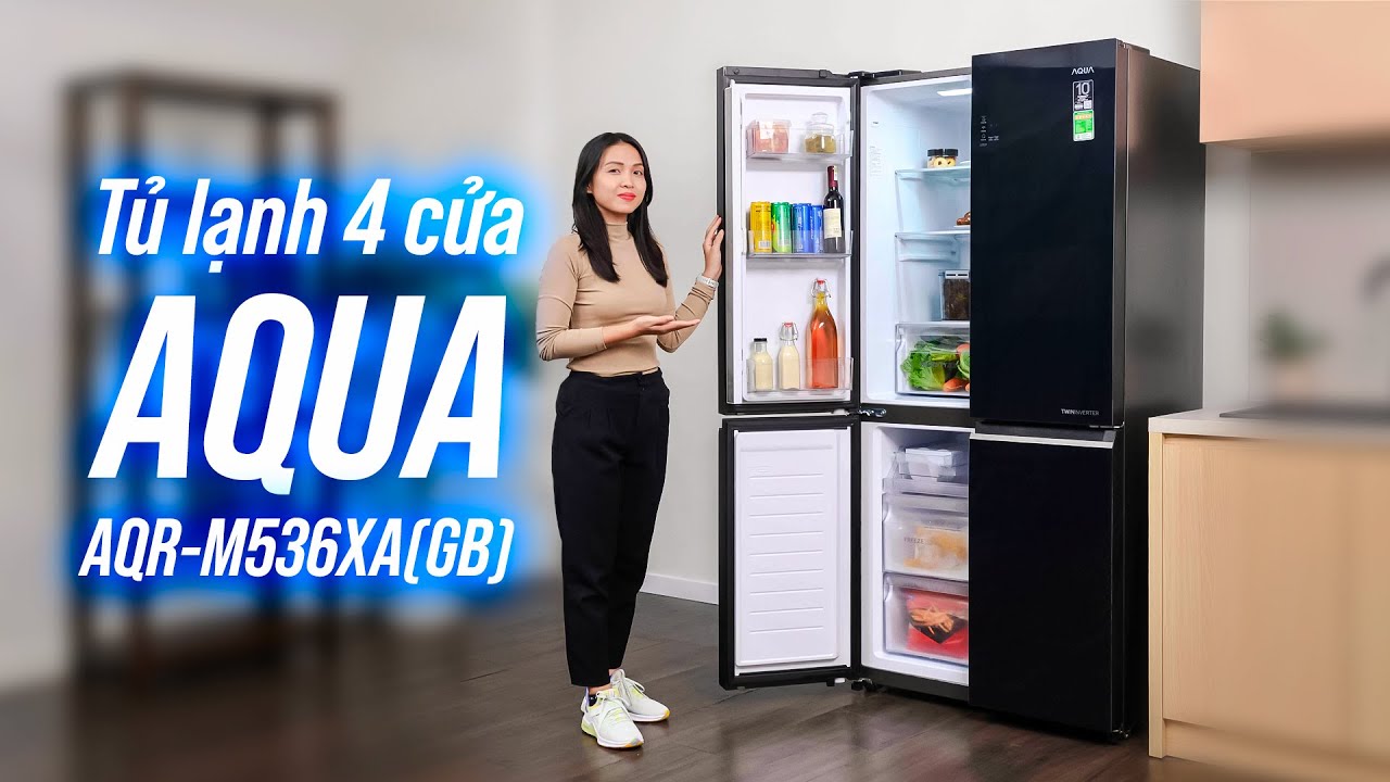 Tủ lạnh Aqua Inverter 550 lít Side By Side QR-S612XA(WCB)